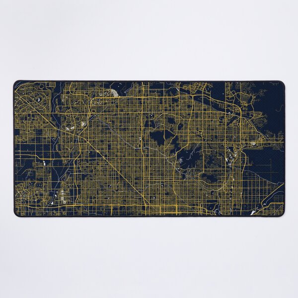 Item preview, Phoenix City Map of Arizona, USA - Gold Art Deco designed and sold by deMAP.