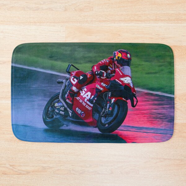 Item preview, Pol Espargaró racing his 2023 MotoGP motorcycle in the rain abstract designed and sold by Rodissimus1984.