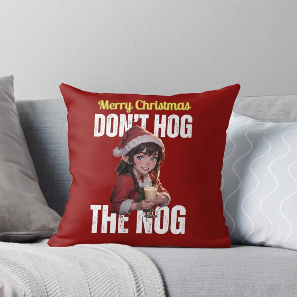 Item preview, Merry Christmas: Do not hog the nog.  (eggnog in red) designed and sold by MtnTopAnime.