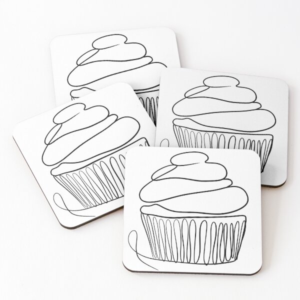 Item preview, Cup cake line art designed and sold by Anton Repetto.