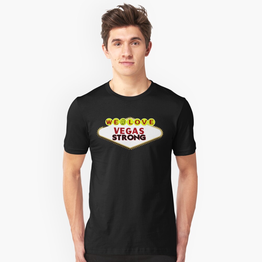 We Love #VEGAS STRONG Slim Fit T-Shirt