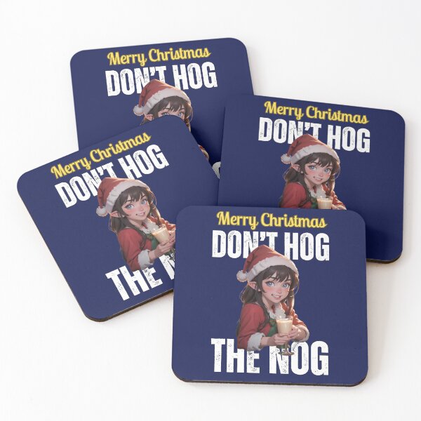 Item preview, Merry Christmas: Do not hog the nog.  (eggnog in blue) designed and sold by MtnTopAnime.