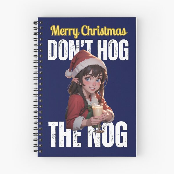 Item preview, Merry Christmas: Do not hog the nog.  (eggnog in blue) designed and sold by MtnTopAnime.