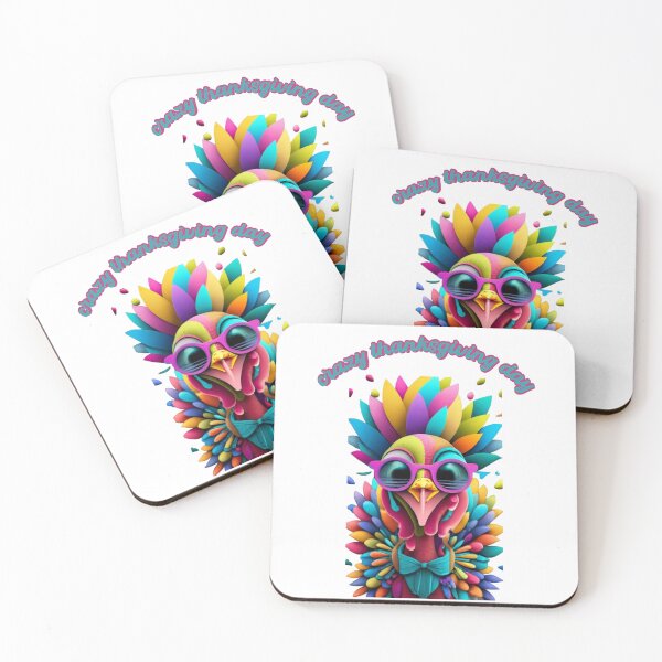 Item preview, Crazy colorful turkey for Thanksgiving designed and sold by ArtFeverShop.