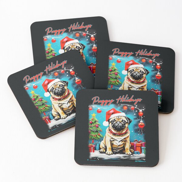 Item preview, HAPPY HOLIDAYS 6 PUGGY HOLIDAYS designed and sold by RedBluffTraders.