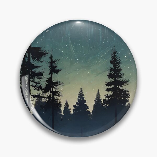 Artikelvorschau, dunkle Nacht im Wald mit Sternschnuppen entworfen und verkauft von in-leggings.