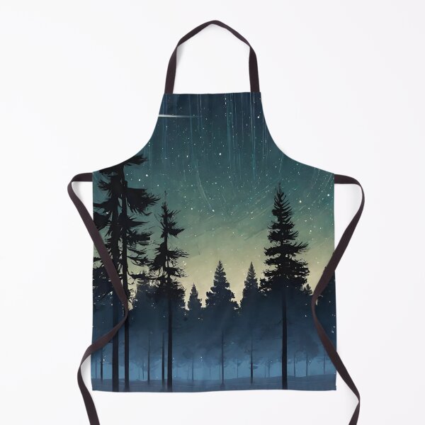 Artikelvorschau, dunkle Nacht im Wald mit Sternschnuppen entworfen und verkauft von in-leggings.