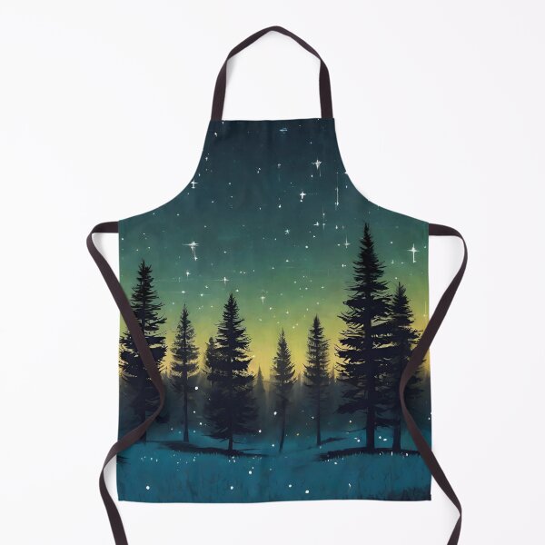 Artikelvorschau, dunkle Nacht im Wald mit Sternschnuppen entworfen und verkauft von in-leggings.