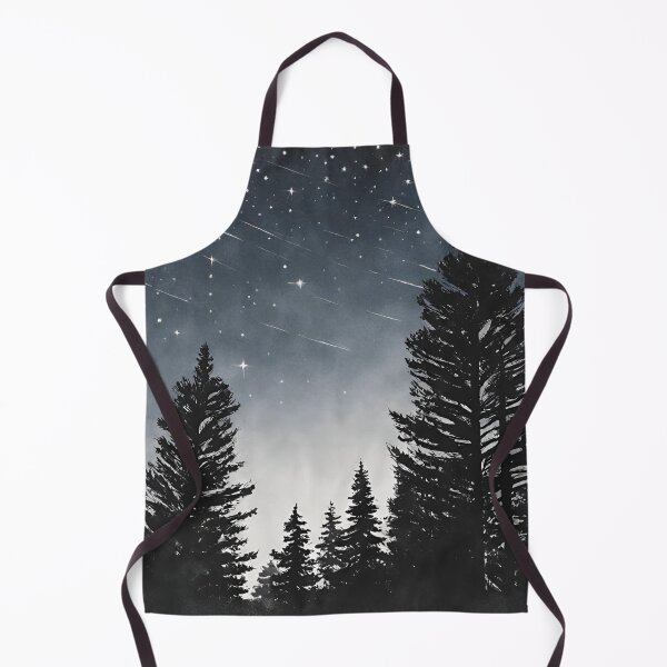 Item preview, dark night in the forest with shooting stars designed and sold by in-leggings.