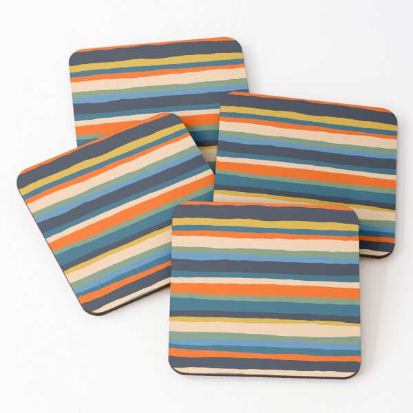 Item preview, Serrate Stripes Colorful Retro Organic Contemporary Pattern designed and sold by kierkegaard.