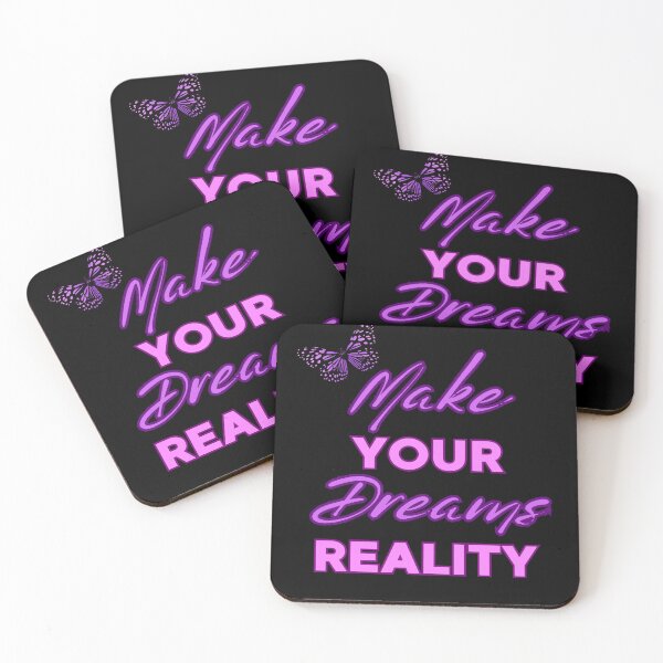 Item preview, Make Your Dreams Reality, Purple Butterfly, Positivity, Uplifting Design  designed and sold by BirdsnStuff.