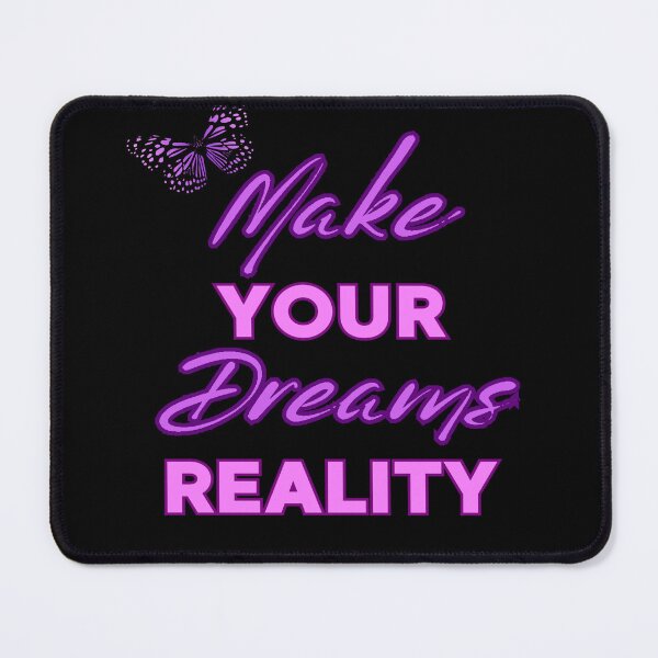 Item preview, Make Your Dreams Reality, Purple Butterfly, Positivity, Uplifting Design  designed and sold by BirdsnStuff.
