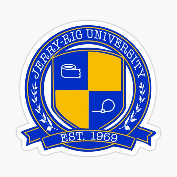 Artikel-Vorschau von Logo der Jerry-Rig-Universität, designt und verkauft von Sprehaha.