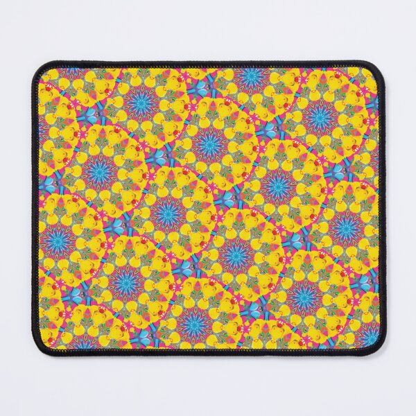 Item preview, Electrifying Yellow Kaleidoscope Pattern Design designed and sold by delohill.