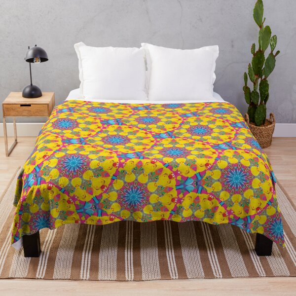 Item preview, Electrifying Yellow Kaleidoscope Pattern Design designed and sold by delohill.