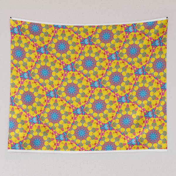 Item preview, Electrifying Yellow Kaleidoscope Pattern Design designed and sold by delohill.