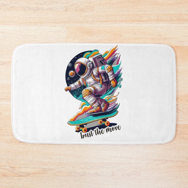 Item preview, Astronaut on skateboard drawing in watercolor style designed and sold by Thanuch.