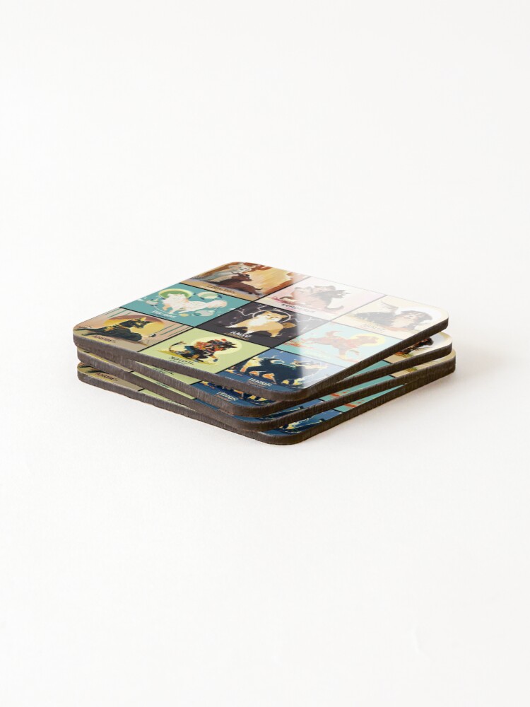 Alternate view of Mytho doggos #2 Coasters (Set of 4)