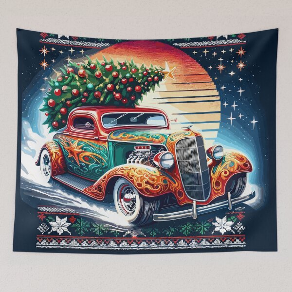 Item preview, Hot-rod pull christmas car vintage collection christmas V8 flat-head designed and sold by Martymcflay.