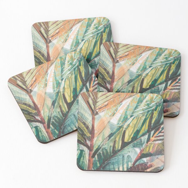 Item preview, Rainforest  Leaves Golden Palm Trees designed and sold by Aniyah.
