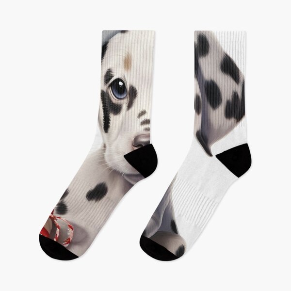 Item preview, christmas dalmation holiday digital print designed and sold by dcrc.