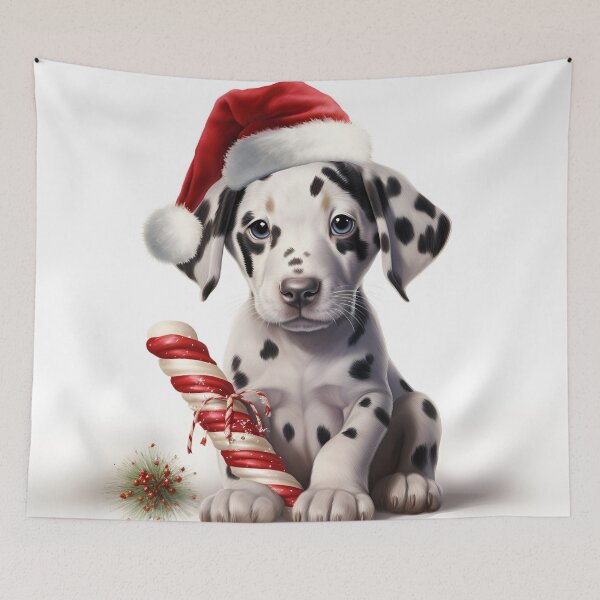 Item preview, christmas dalmation holiday digital print designed and sold by dcrc.
