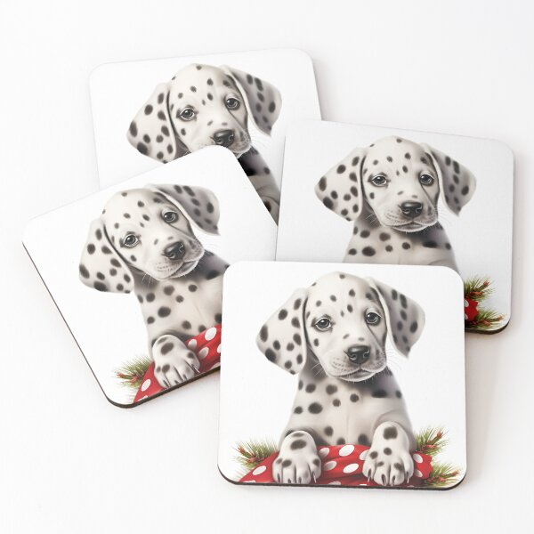 Item preview, christmas dalmation holiday digital print designed and sold by dcrc.