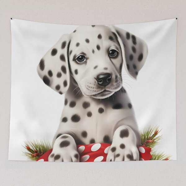 Item preview, christmas dalmation holiday digital print designed and sold by dcrc.