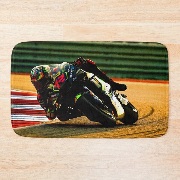 Item preview, Marco Bezzecchi coming out of the corner on his 2023 MotoGP motorcycle abstract designed and sold by Rodissimus1984.