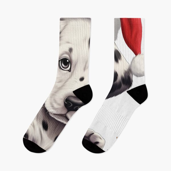 Item preview, christmas dalmation holiday digital print designed and sold by dcrc.