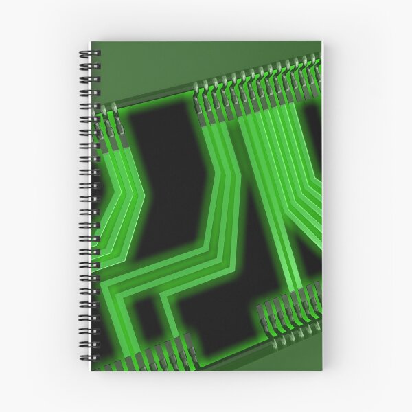 Item preview, Electronic green circuit board pattern on a black background designed and sold by Escarpatte.