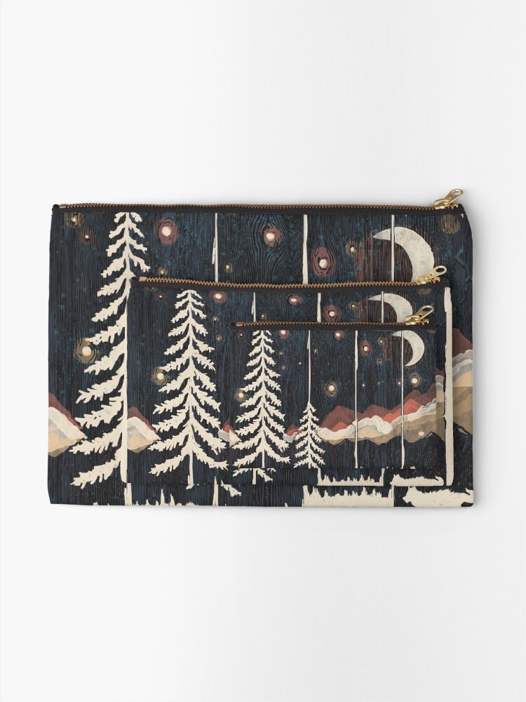 Alternate view of Starry Night in the Mountains... Zipper Pouch