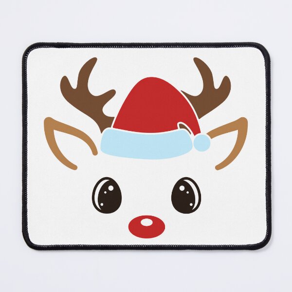 Item preview, Adorable Reindeer with Santa Hat designed and sold by LionessLove.