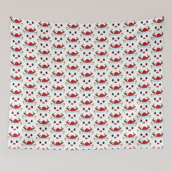 Item preview, Adorable Reindeer with Santa Hat designed and sold by LionessLove.