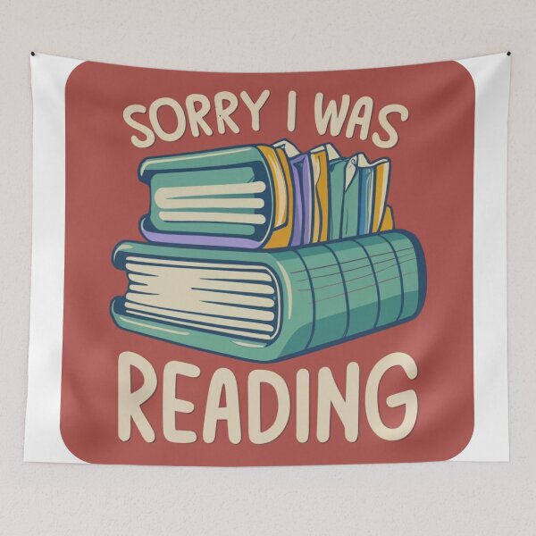 Item preview, Sorry i reading, I was reading - library and books, bookworm designed and sold by desinganddecor.