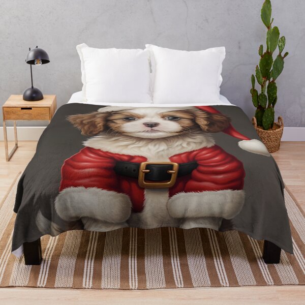 Item preview, christmas yorkshire terrier holiday digital print designed and sold by dcrc.
