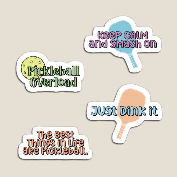 Item preview, Colorful Pickleball Junkie Sticker Pack | Funny Pickleball Sayings designed and sold by Dink-Dynasty.