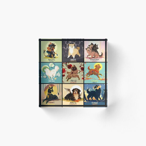 Mytho doggos #1 Acrylic Block