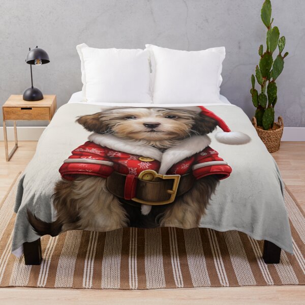 Item preview, christmas yorkshire terrier holiday digital print designed and sold by dcrc.