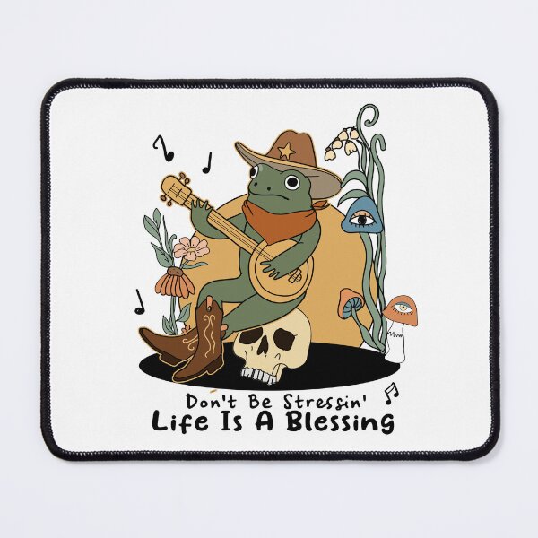 Item preview, Banjo Frog - Don't Be Stressing Life Is A Blessing designed and sold by DigitalByEb.