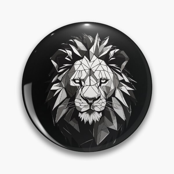 Item preview, geometric lion designed and sold by YolaShopOnline.