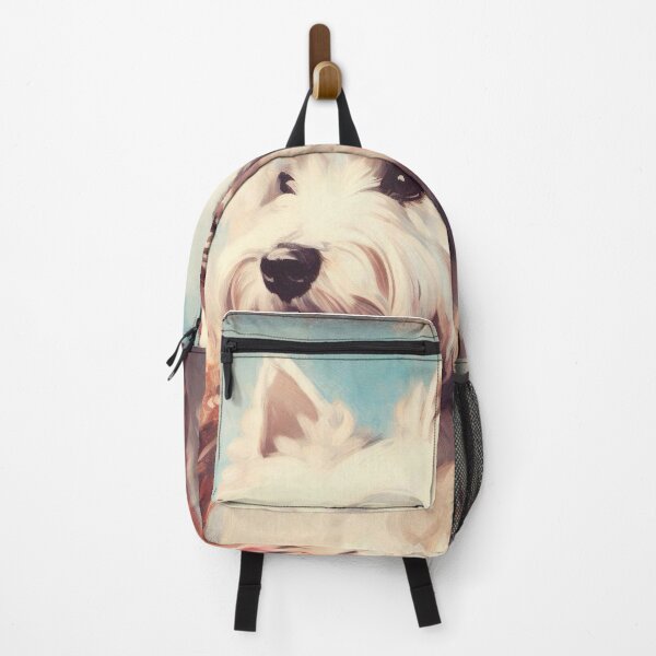 Item preview, Square - Vintage Style West Highland Terrier Painting - Westie designed and sold by Star-Fragment.