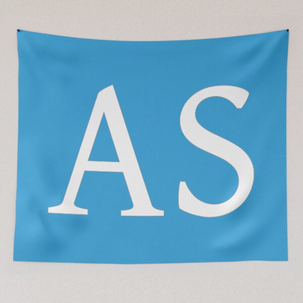 Item preview, AS Initials Monogram Elegant White Letters designed and sold by Jeallan Designs.