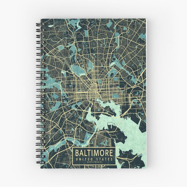 Artikelvorschau, Baltimore Stadtplan von Maryland, USA - Sommer entworfen und verkauft von deMAP.