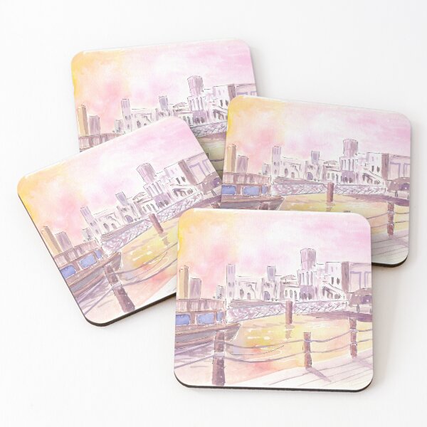 Item preview, Dubai UAE Early Morning Sunrise in Al Seef Old Town designed and sold by artshop77.
