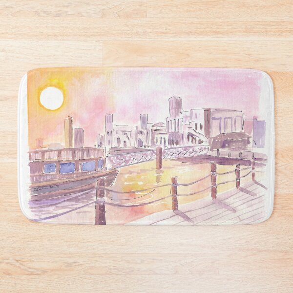 Item preview, Dubai UAE Early Morning Sunrise in Al Seef Old Town designed and sold by artshop77.