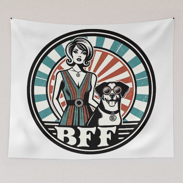 Item preview, BFF Best Friend Forever! dog and girl designed and sold by Arthoughts.