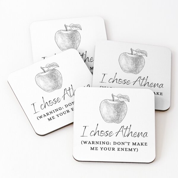 Item preview, "I Chose Athena  (Warning: Don't Make Me Your Enemy)" Golden Apple of Discord Greek Mythology Judgment of Paris designed and sold by Damoiseau.