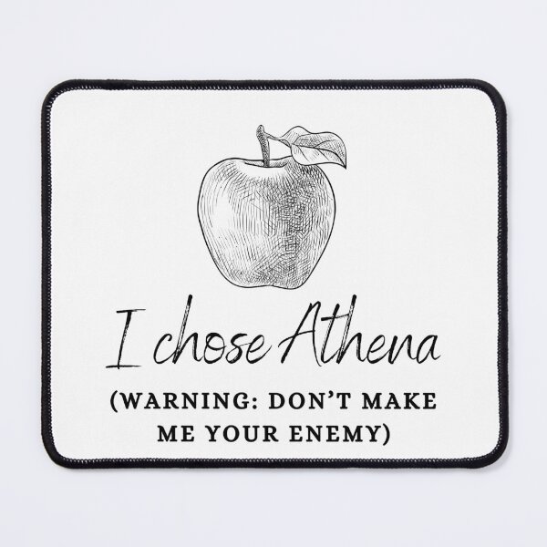 Item preview, "I Chose Athena  (Warning: Don't Make Me Your Enemy)" Golden Apple of Discord Greek Mythology Judgment of Paris designed and sold by Damoiseau.