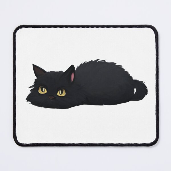 Item preview, Fluffy lying black cat  designed and sold by MacLis.